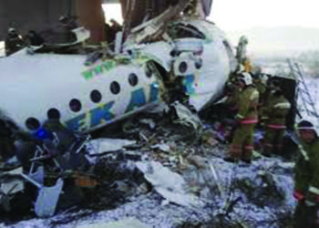 Jet with 100 people on board crashes in Kazakhstan’s Almaty airport during take-off, at least 9 killed