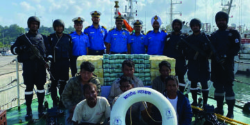 ICG ship detains suspicious Myanmarese vessel with 6 crew near Little Andaman Island for carrying drugs