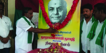 CCTNFA pays floral tribute to farmers’ leader Narayanasamy Naidu