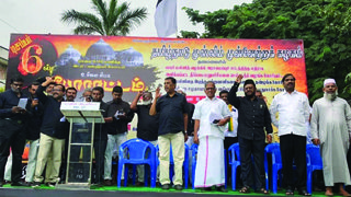 Babri Masjid case: Tamil Muslim body stages demo, seeks review of verdict