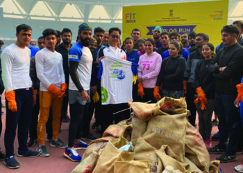Kiren Rijiju participates in grand finale of 50 cities plogging run