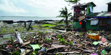 Six missing, thousands stranded as typhoon pummels Philippines