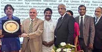Lifetime achievement award conferred on former Anna University VC  Balaguruswamy