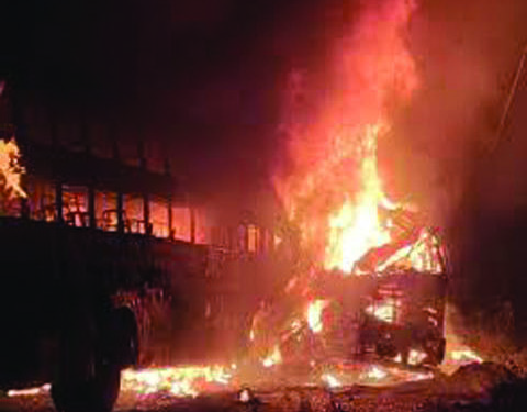 Uttar Pradesh: Over 20 feared dead as bus collides with truck, bursts into flames