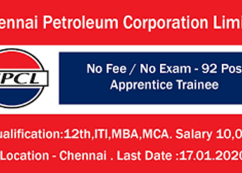 CPCL invites online application for engagement of Trade Apprentices   