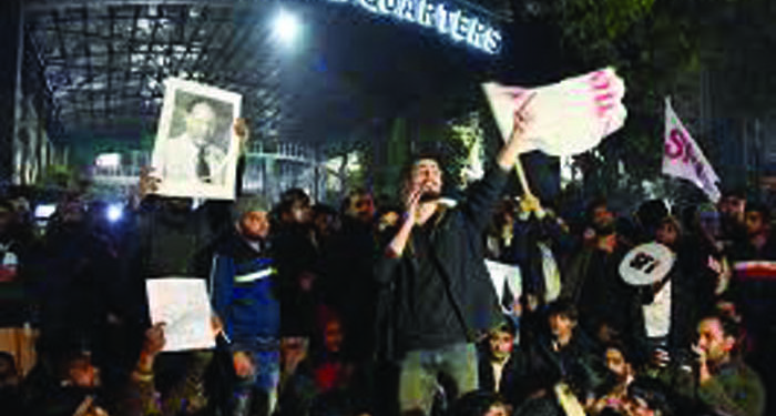 JNU violence: Students protest outside old Delhi Police headquarters