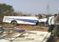 Driver among 6 dead, 20 injured as bus turns turtle in Junagadh