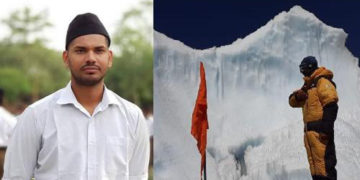 RSS man holds ‘shakha’ on Everest, flies pro-CAA banner on highest peak outside Asia