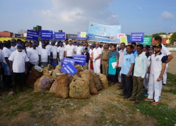 ICG’s 44th raising day: Special coastal clean-up cum community interaction programme held at Kasimedu Harbour