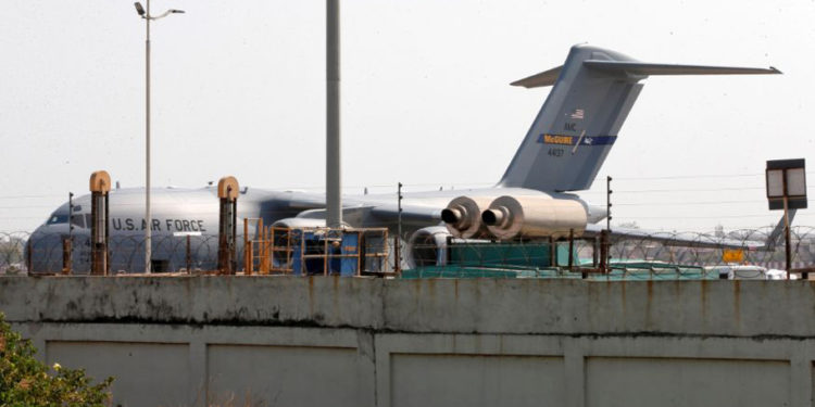 Ahead of Donald Trump’s visit, fourth US Air Force cargo plane lands at Ahmedabad airport