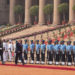 President Trump accorded a ceremonial welcome at Rashtrapati Bhavan