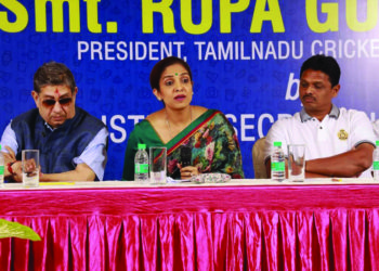 District Cricket Associations felicitates first woman president of TNCA Rupa Gurunath