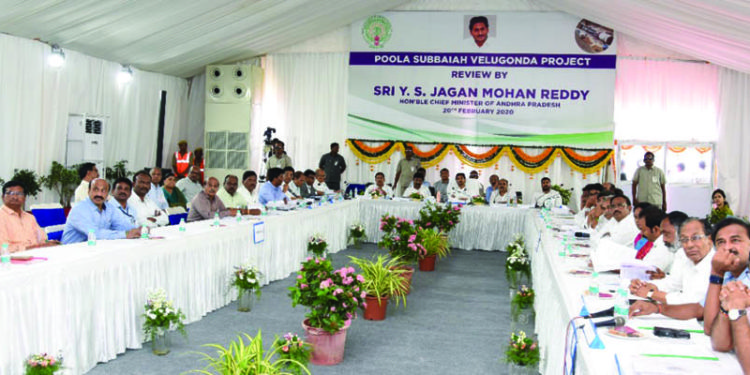 Jagan directs officials to complete Phase-I of the Veligonda Irrigation Project before July