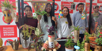 More than 100 students of Bhanwar Rathore Design Studio present innovative do it yourself planters