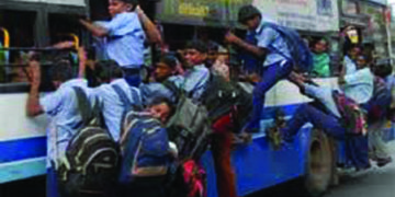 MTC driver attacked by school students