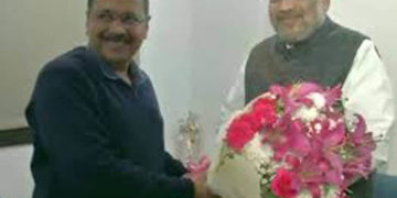 Kejriwal discusses Delhi’s development with Shah at his residence