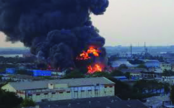 Massive fire breaks out in Madhavaram, outskirts of Chennai