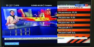 Russian TV airs names of 12 million soldiers who died in World War II