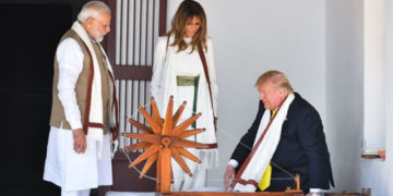 US President invokes cricket and Bollywood at Ahmedabad rally