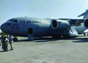 Rupani visits Motera Stadium ahead of Trump’s visit, US Air Force plane arrives