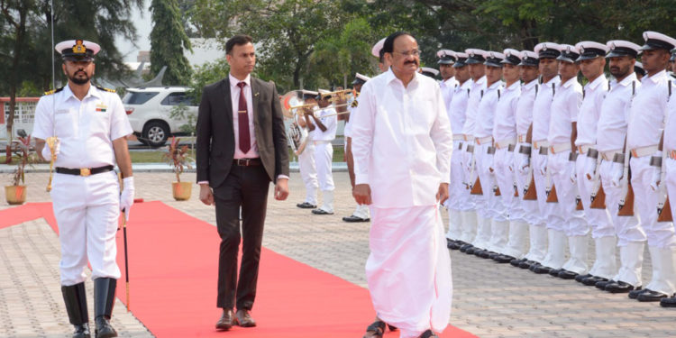 Vice President visits Eastern Naval Command in Visakhapatnam