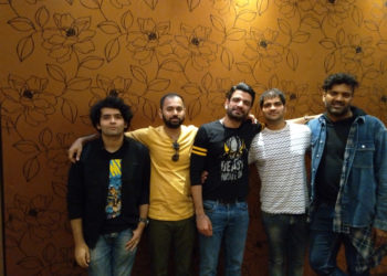 The Yellow Diary Music Band visits Ahmedabad to promote song Rab Raakha 