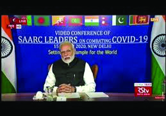 Video conference with SAARC Heads of States: Prime Minister Modi moots emergency fund to combat coronavirus; pledges to contribute $ 10 Million