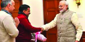 Kejriwal meets Modi, first after taking charge of new term
