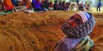 Protesting against land acquisition for housing project; farmers in Rajasthan village bury themselves neck-deep in the ground