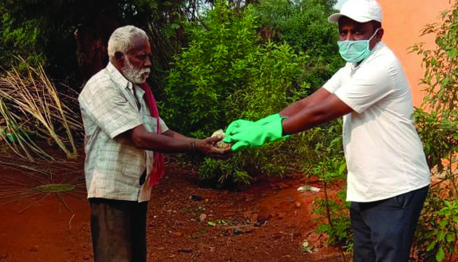 SST of TVS Motors distributes about 14,000 food packets in Hosur