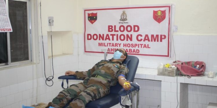 OP NAMASTE – COVID 19: Army holds 9-day blood donation camp at Ahmedabad Military Hospital