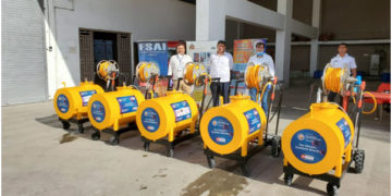 To sanitize small lanes, poles & slum areas,  FSAI  launches portable trolley mounted disinfection spray system