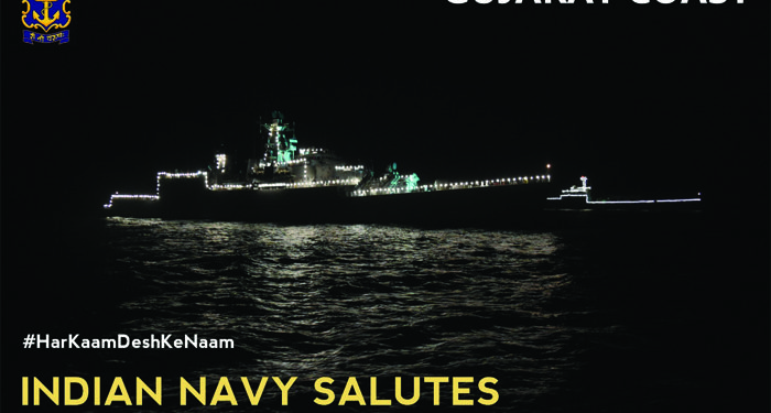 Salute to `Corona Warriors’ from Sky to Sea: Fighter planes flypast, copters shower flower petals, Naval ships illuminate