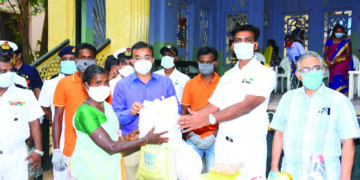 NCC Cadets help free food kits distribution in Madurai