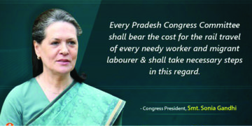 PCCs to bear cost of rail travel of migrant workers, says Sonia Gandhi
