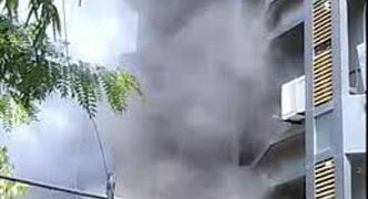 Panic-stricken man jumps off from 4th floor of fire engulfed building, dies in Ahmedabad