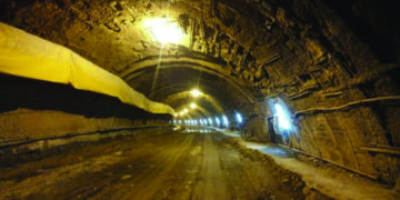 Gates of underground tunnel, part of Chardham road project, connected by BRO in Uttarakhand’s Tehri