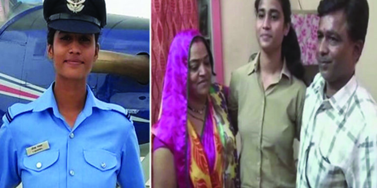 With wings of fire, she takes off in the air to defend Her Motherland