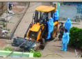 Covid victim’s body carried to cremation ground on JCB in AP