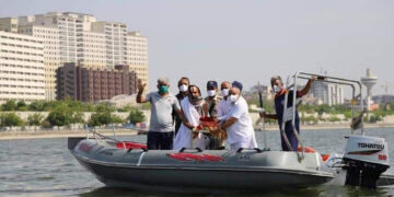 Priests perform ‘Jal Yatra’ of Lord Jagannath in Ahmedabad amidst lockdown