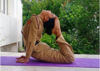 NCC Directorate Gujarat staff, cadets celebrate International Yoga Day, perform yoga with family members