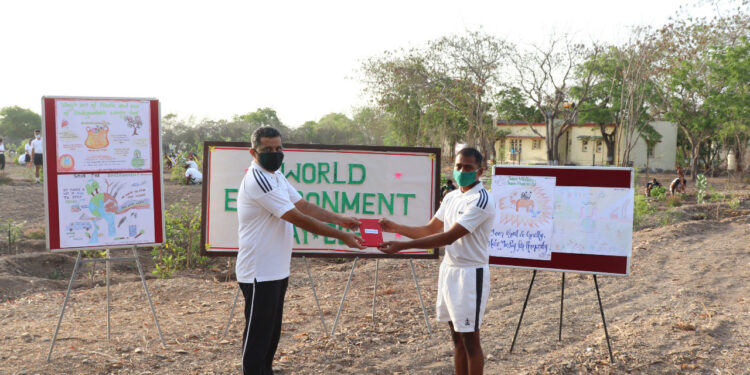 World Environment Day: INS Valsura plants saplings, grafts shrubs to preserve biodiversity
