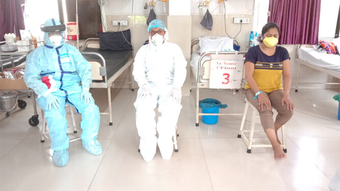 Doctors help COVID patients to observe International Yoga Day at IKDRC