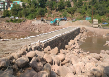 Army constructs causeway at Gambhir village in Rajouri dist of J-K