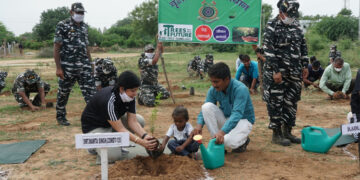 Plant Trees, Save Life: 135 Mahila Battalion of CRPF plants 10K saplings in Gandhinagar