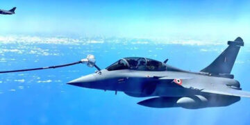 On way to India, 5 Rafales re-fuelled mid-air by French tanker