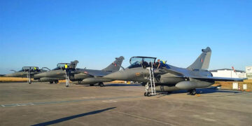 Beauty and the beast: First batch of five Rafale jets takes off from France to India