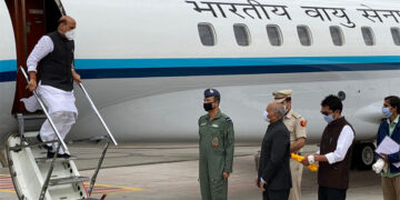 Defence Minister Rajnath Singh arrives in Leh to carry out security review