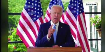 Joe Biden, aiming at Trump, says he won’t use military as ‘prop’