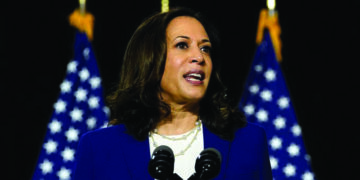 I stand before you as first candidate for US Vice-President of South Asian descent, says Kamala Harris
